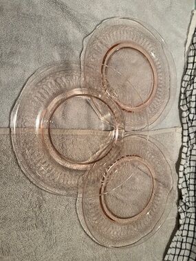 Depression glass salad plates